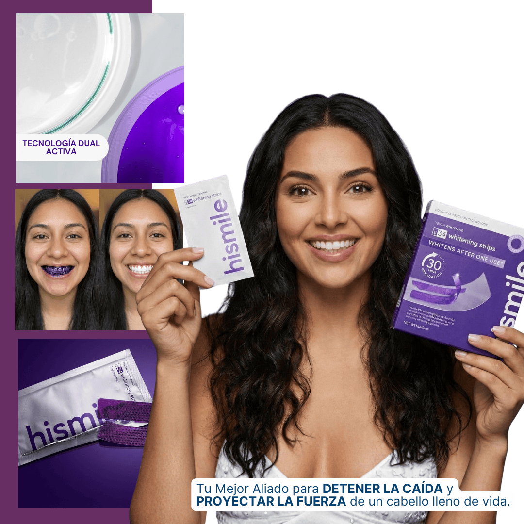 Tiras Blanqueadoras Dentales V34 | ¡Sonrisa más blanca al instante!