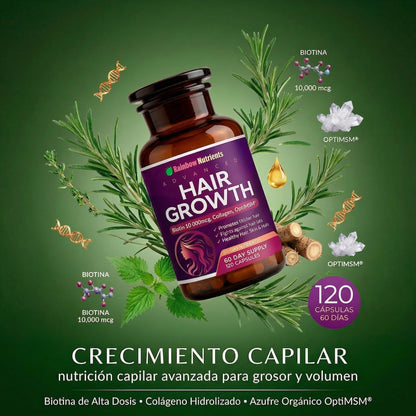 HAIR GROWTH PRO – TRATAMIENTO ANTICAÍDA Y CRECIMIENTO | ENVÍO GRATIS