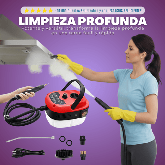 Limpiador a vapor de 2500W | ¡Ayuda para la limpieza de toda la casa!